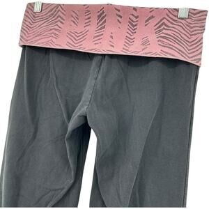 VTG y2k Womens Zebra Print Low Rise Victoria's Secret PINK Fold Over Leggings~ S